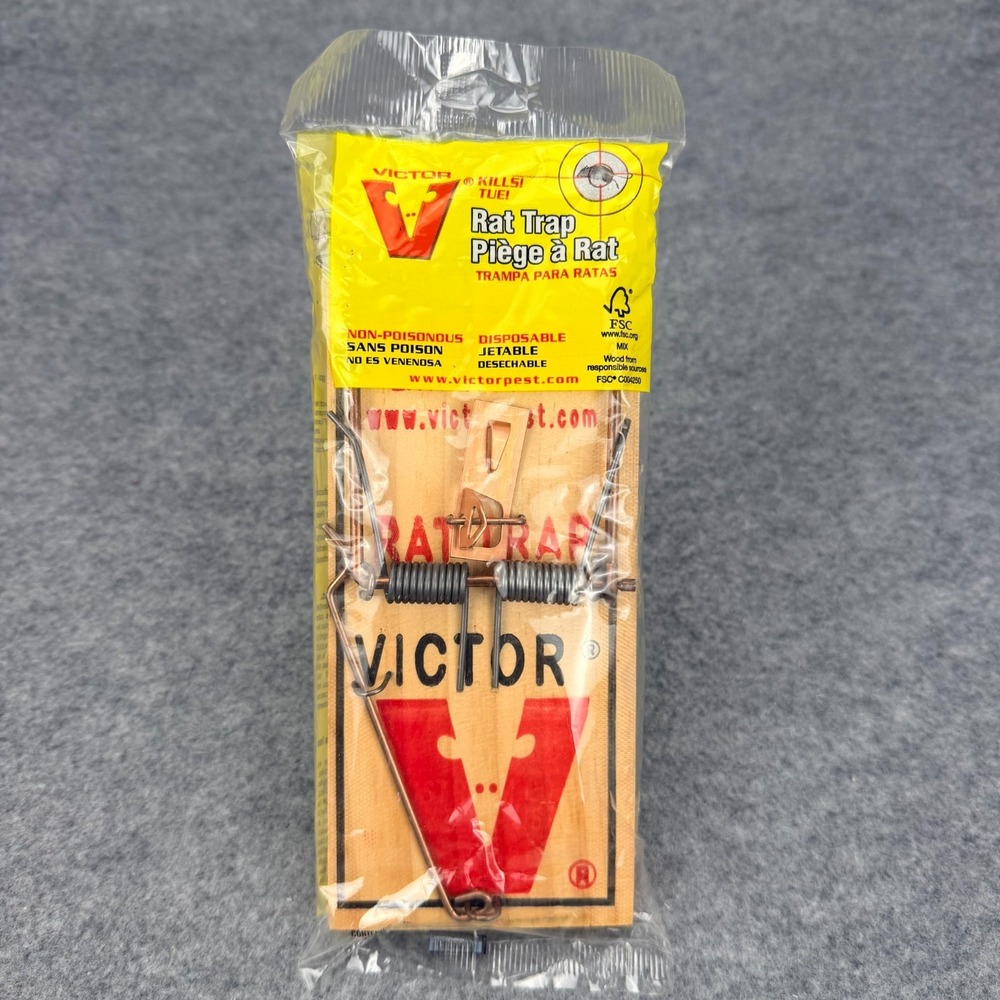 Victor M210 Rat Trap Reusable Wide Pedal Wood Snap Woodstream Made in USA
